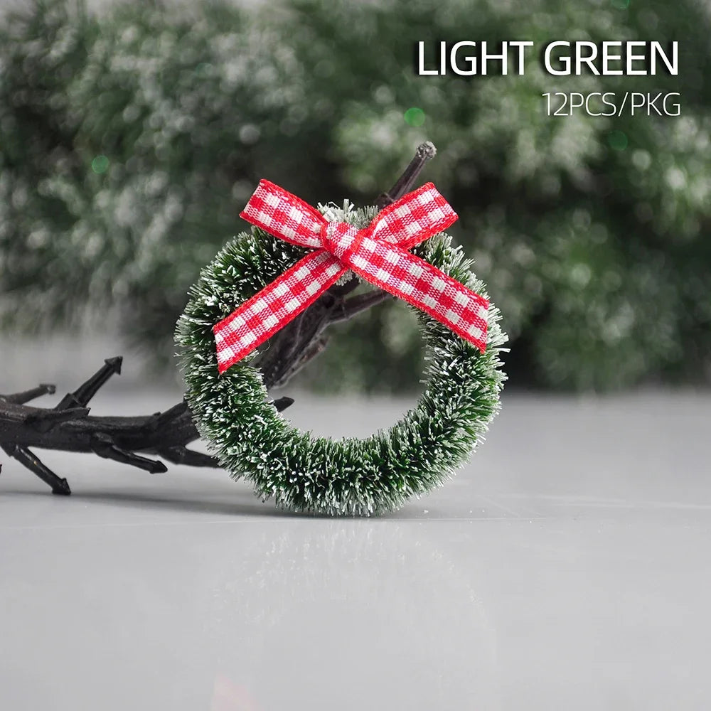 CN Guangdong Mini Türkränze Handgefertigt - 12er Set, Klein Grün