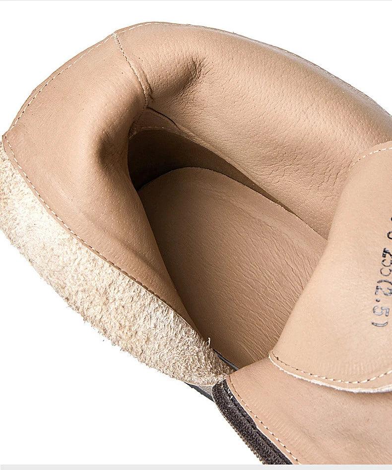 Men genuine leather handmade high quality comfortable boots