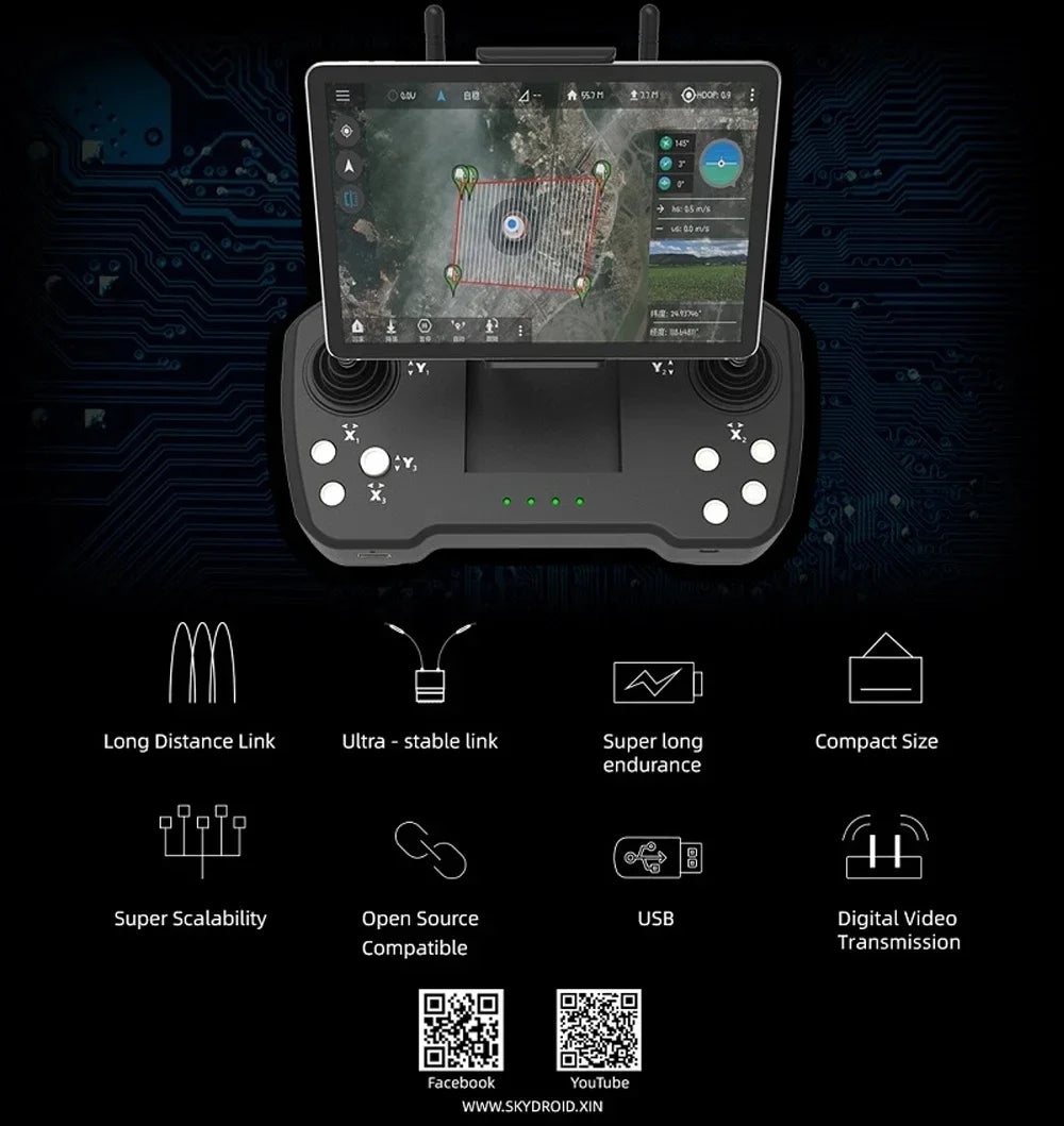 Drohnen-Kamera 2025: Skydroid T12 Remote Control Three-Body Camera 20km - Digital Map Transmission w/ R12 Receiver 4 in 1 Plant Protection Machine Collection