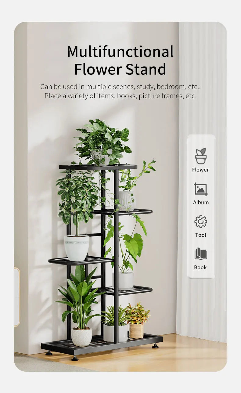 MTShining Pflanzenregal 8 Ebenen Metall Innen Und Außen