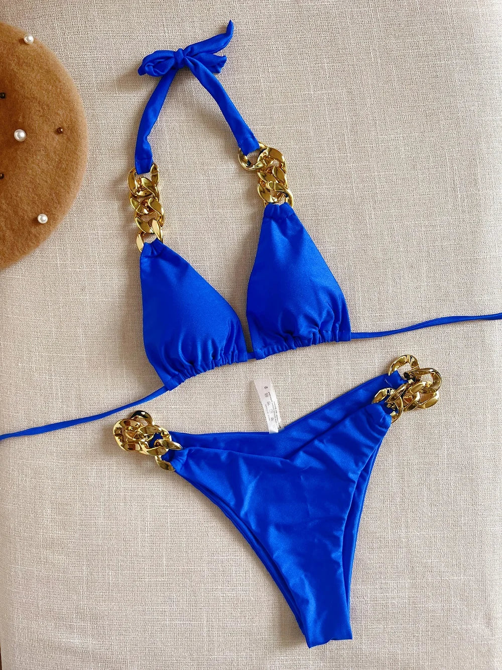 RUOTONGSEPT Elegant Bikini 2025: Verbesserte Unterstützung Nylon Dreieck Badeanzug - Brasilianischer Bikini Set Halter Schwimmbekleidung Frauen 2-teilig