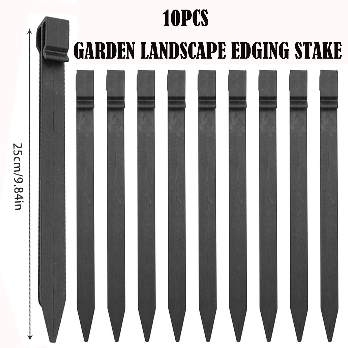 EcoG Pfahl Rasenbegrenzung - 10 Stk 15cm Kunststoff