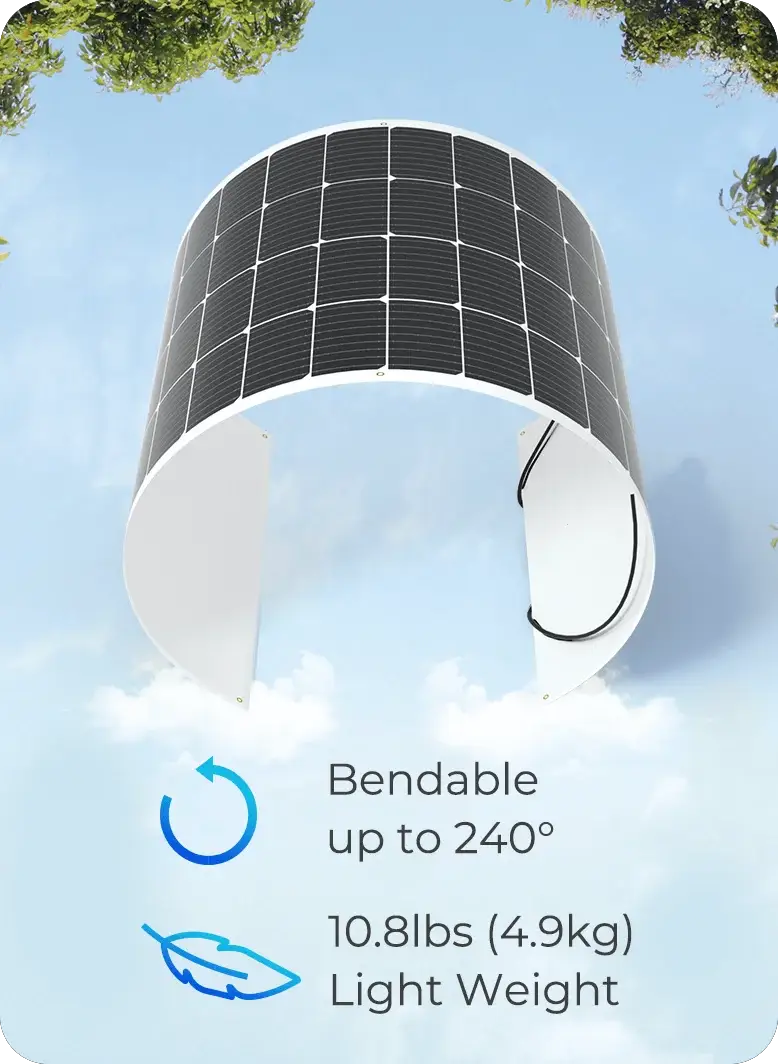 Renogy 200 W flexibles Solarpanel, 12 V, leichtes monokristallines Solarpanel für Wohnmobile, Wohnwagen, Wohnmobile, Boote, Dächer by Golden Bridge Store