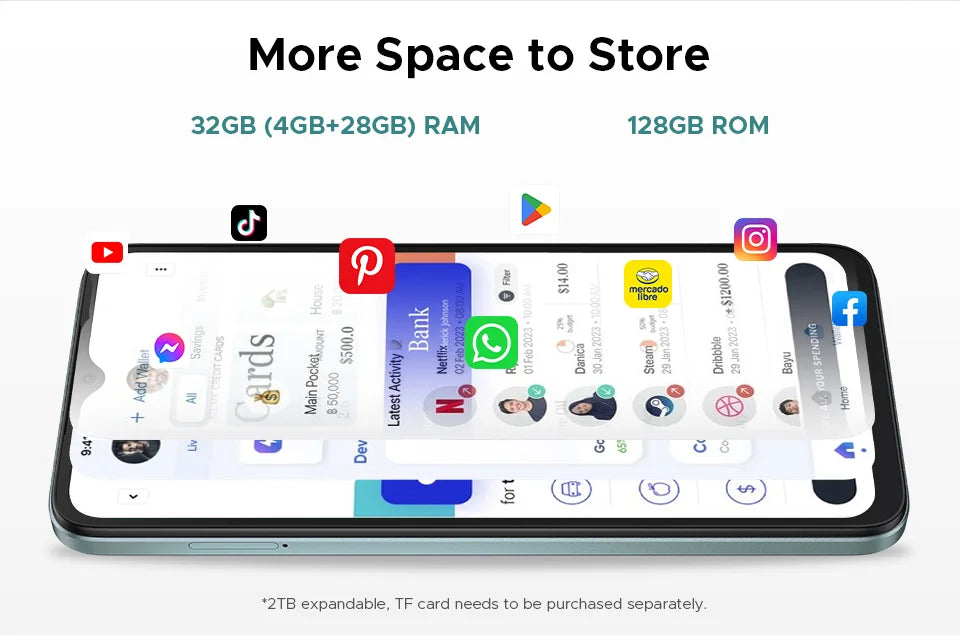 DOOGEE Note56 Pro Smartphone - Großer Akku 6150 mAh 6,56 Zoll 90 Hz