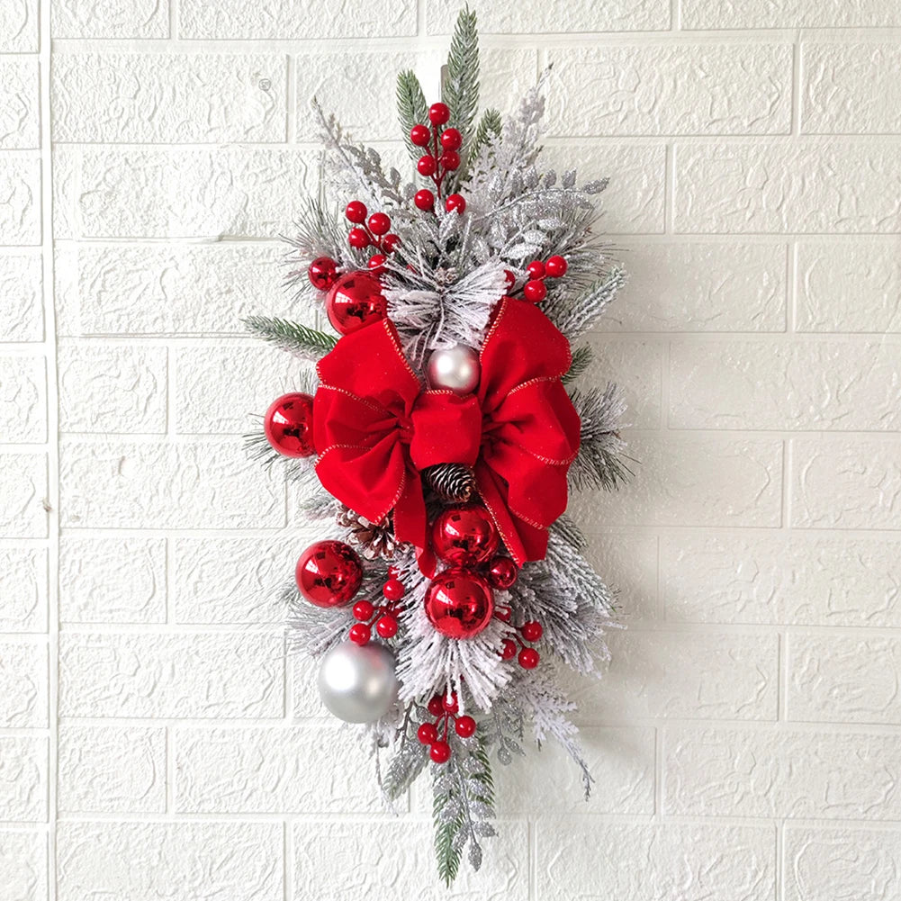 Weihnachten Treppe Dekoration Kranz DIY Indoor Outdoor Girlande Dekoration Mit LED Dekoration Prop Abend Party Dress Up Prop