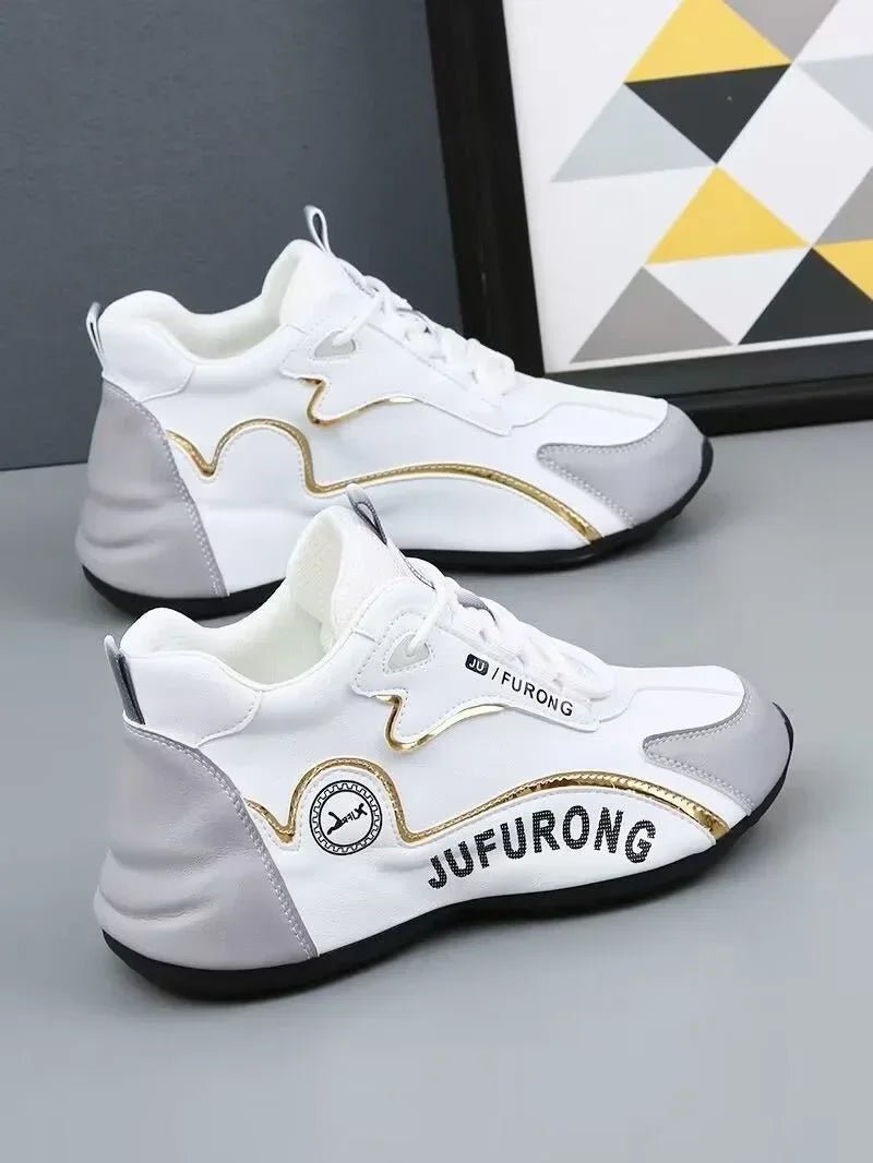 Man 2024 Luxury Sneakers Sports Shoe Women Casual Sneakers Chunky Sneakers Couples New Designer Soft-soled Leather Running Shoes
