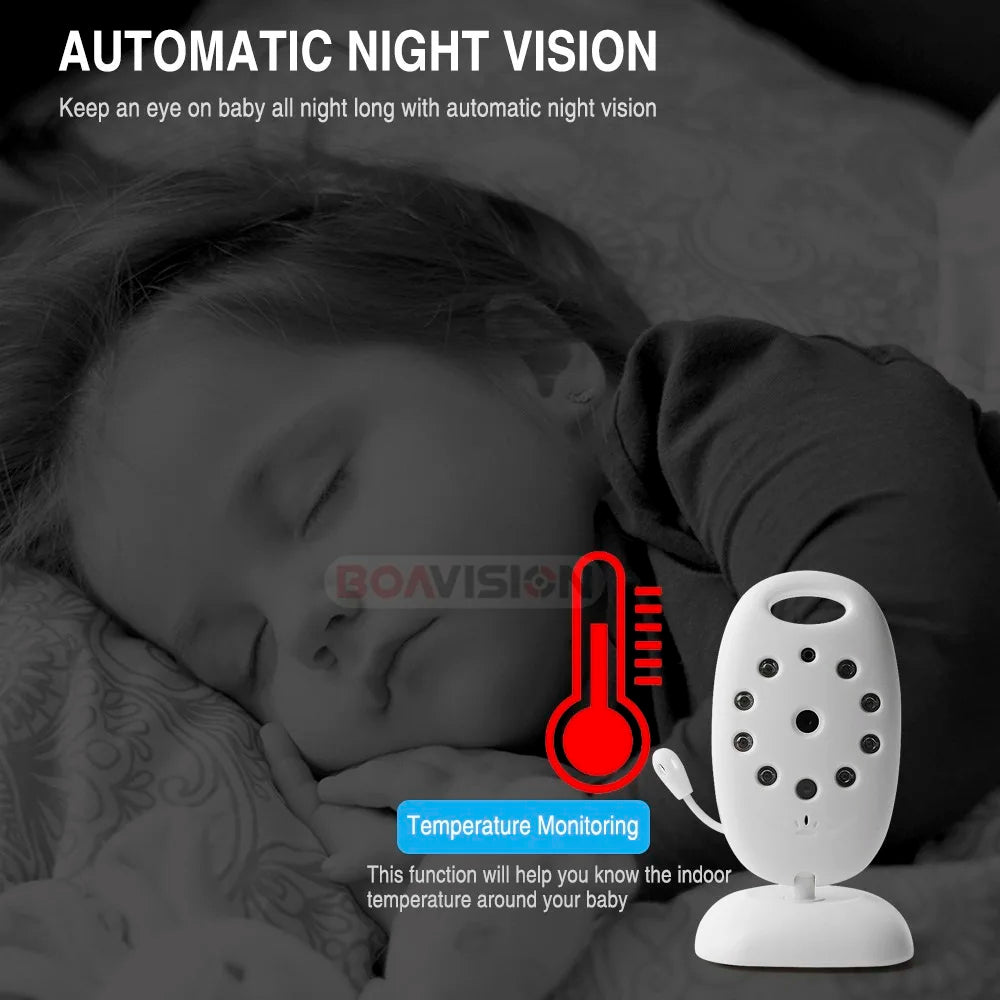 Babyphone 2025: VB601 Video Baby Monitor Wireless 2.0'' LCD Babysitter 2 Way Talk Night Vision Temperature Collection