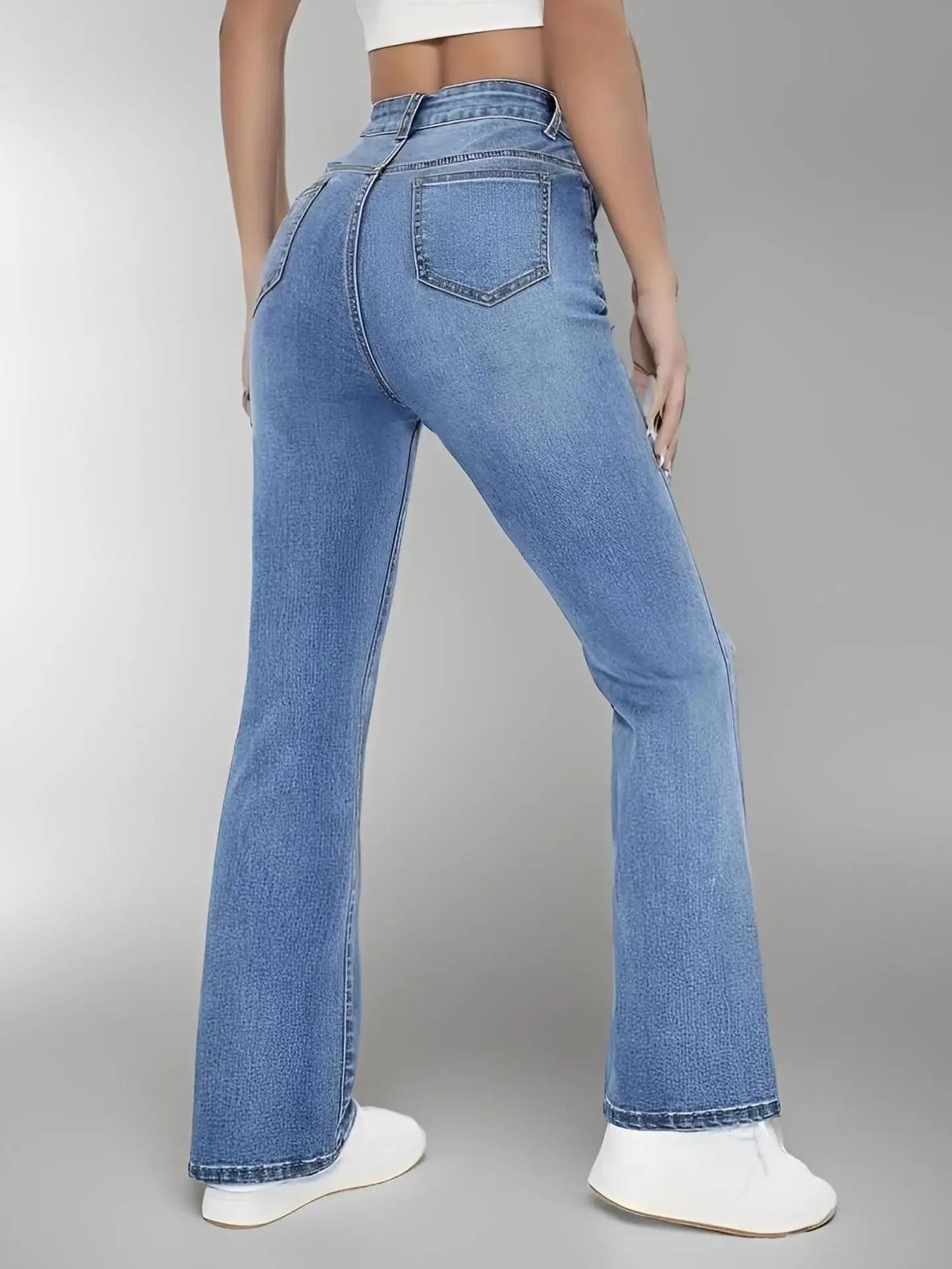 Blugi ModaLina Slim cu talie înaltă - Denim slim 28-34
