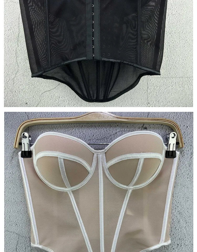 Swtao Lace Mesh Top Sexy - Polyester Nylon S M L Stretch
