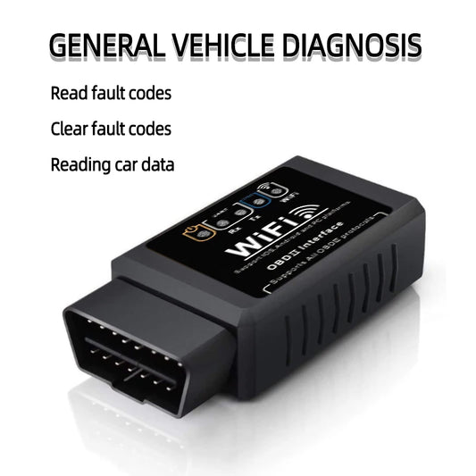 OBD II WIFI Scanner 2025 - ELM327 V1.5 Wireless Diagnosegerät - Automotive Fehlerdiagnose Einfach Bedienbar