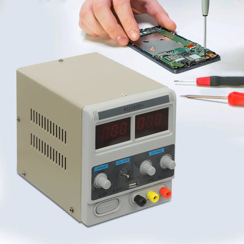 Hochpräzises, einstellbares DC-Netzteil, 0–15 V, 0,6–2 A, Digitalanzeige, Laborbank für die Telefonreparatur, LED-Testausrüstung