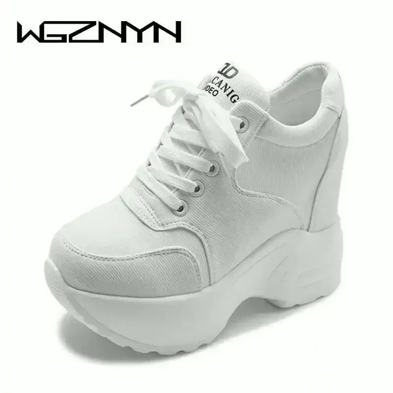Pantofi sport cu platformă WGZNYN 187, respirabili - toc de 10 cm, plasă