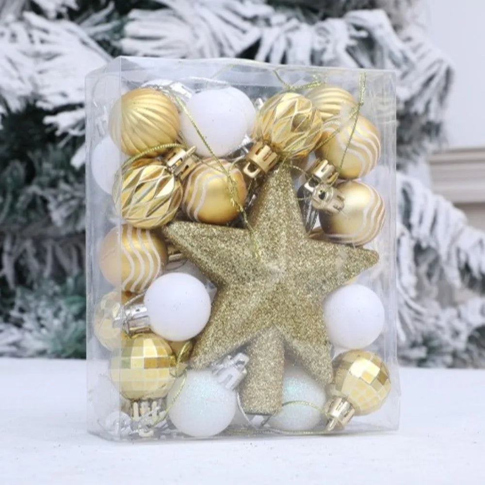 Electronic Stoßfest Weihnachtskugel Topper - 36 Stück Elektroplattiert