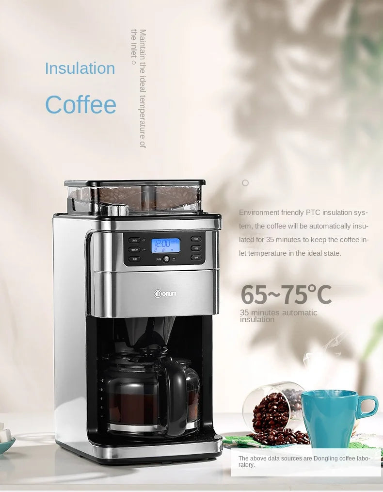 Italian American Automatic Coffee Machine Household Coffee Machine 20bar Extraction Concentration Optional Automatic Grinding