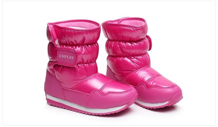 Kinder-Schneestiefel, 2025, Herbst-Winter-Wolle, warm halten, Kinderstiefel, Marke, modisch, wasserdicht, rutschfest, Baumwollschuhe für Mädchen und Jungen