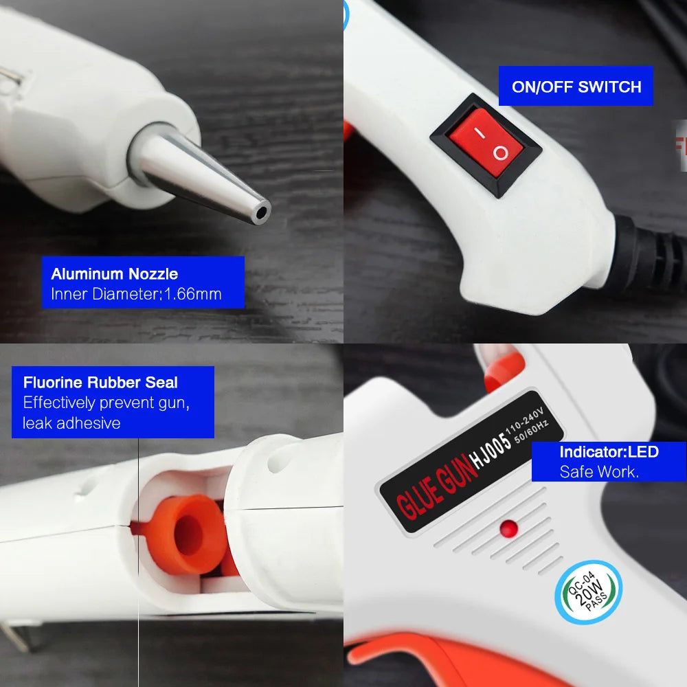 Heißklebepistole Set 2025 - GoGoPanda 6 IN 1 Electric Heat Hot Melt DIY Tool