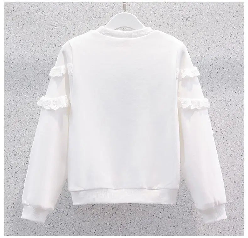 Kinder Set Mädchen Pullover - Langarm Rundhals Größe 4-6J