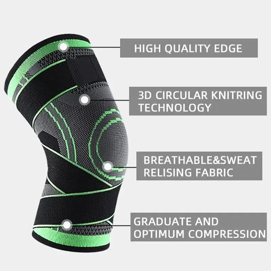 Knieschützer 2025: 1pc Adjustable Knee Guard Knee Support Braces - Compression Protection Sleeves Sport Running Basketball Squats Fitness Workout Collection