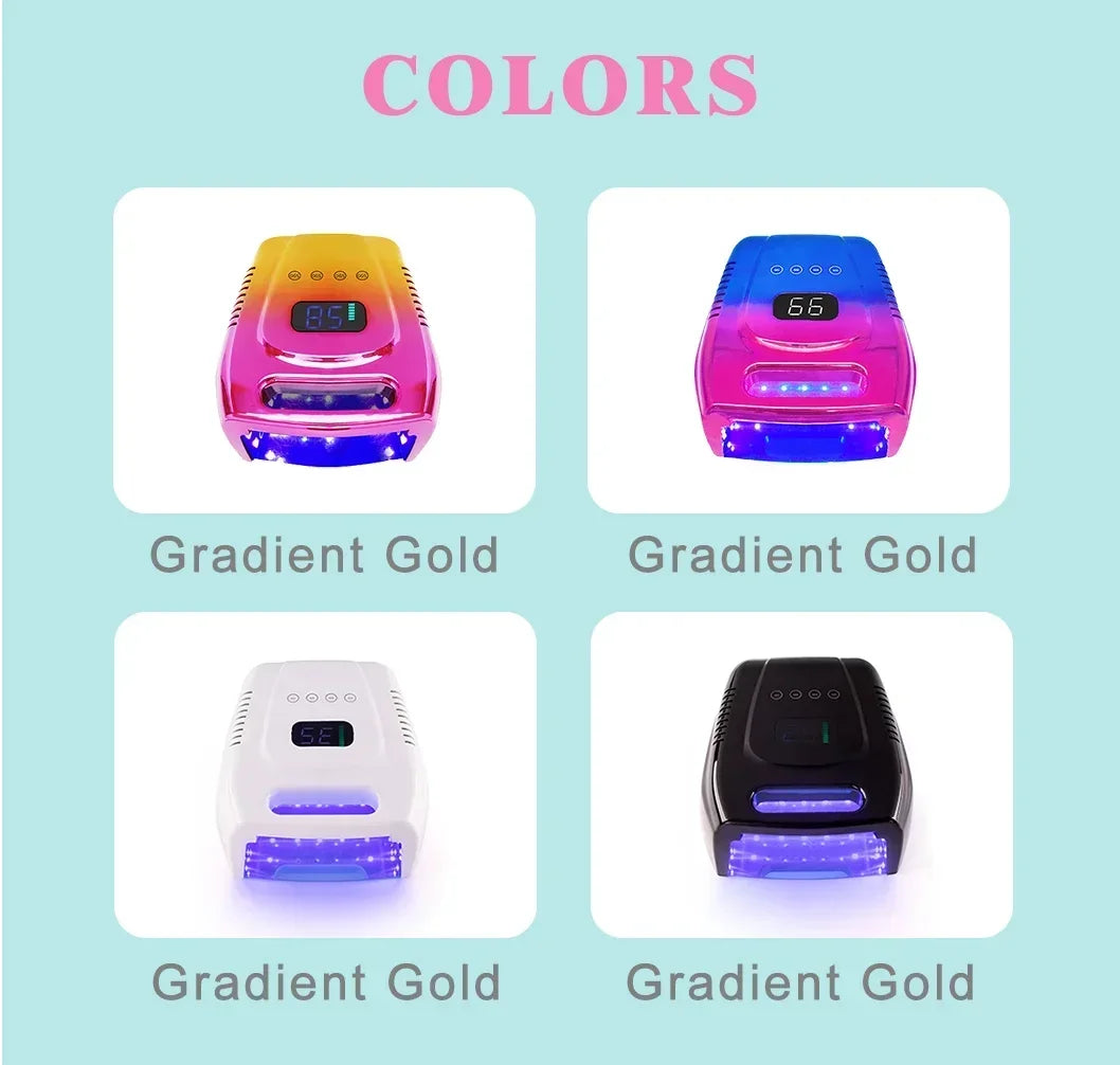 Cordless UV Nail Lamp 51LEDs 96W Professional LED Nail Lamp with Touch Display UV Light for Gel Nails Built-in 3-Timer Modes