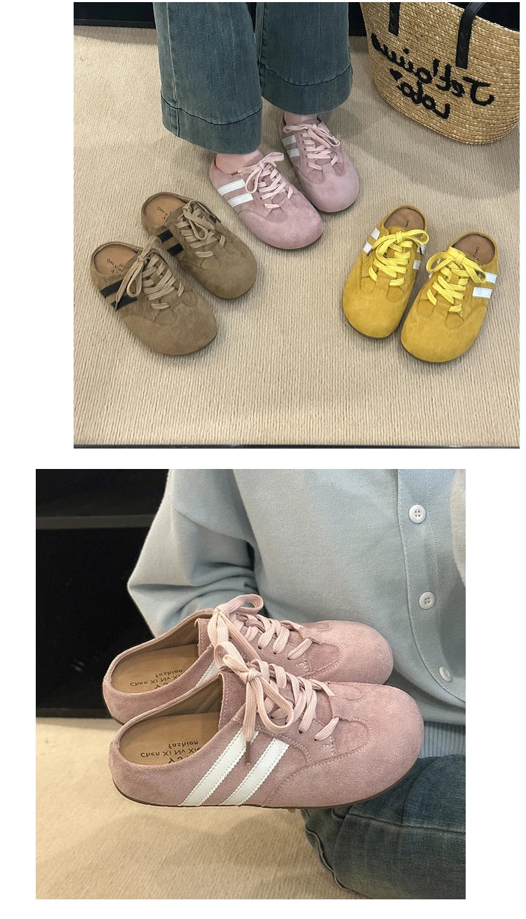 Casual Sneakers Woman Shoes Slippers Flats Platform Sandals Mules 2025 Brand Designer Lace Up Loafers Summer Women's Sneakers