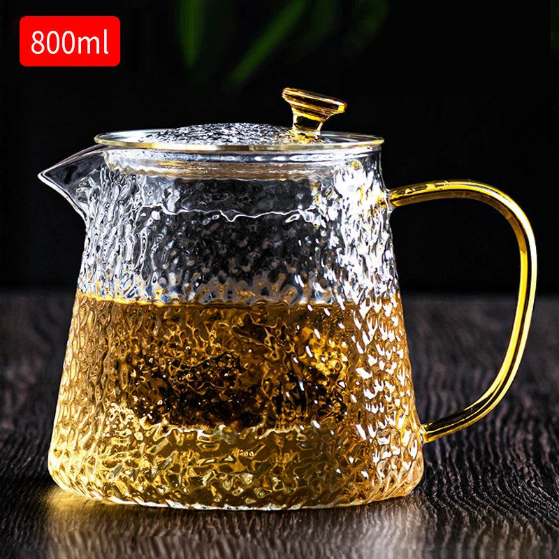 GIANXI High Quality Heat Resistant Glass Tea Pot Chinese Kung Fu Tea Set Puer Kettle Coffee Glass Pot Convenient Office TeaPot