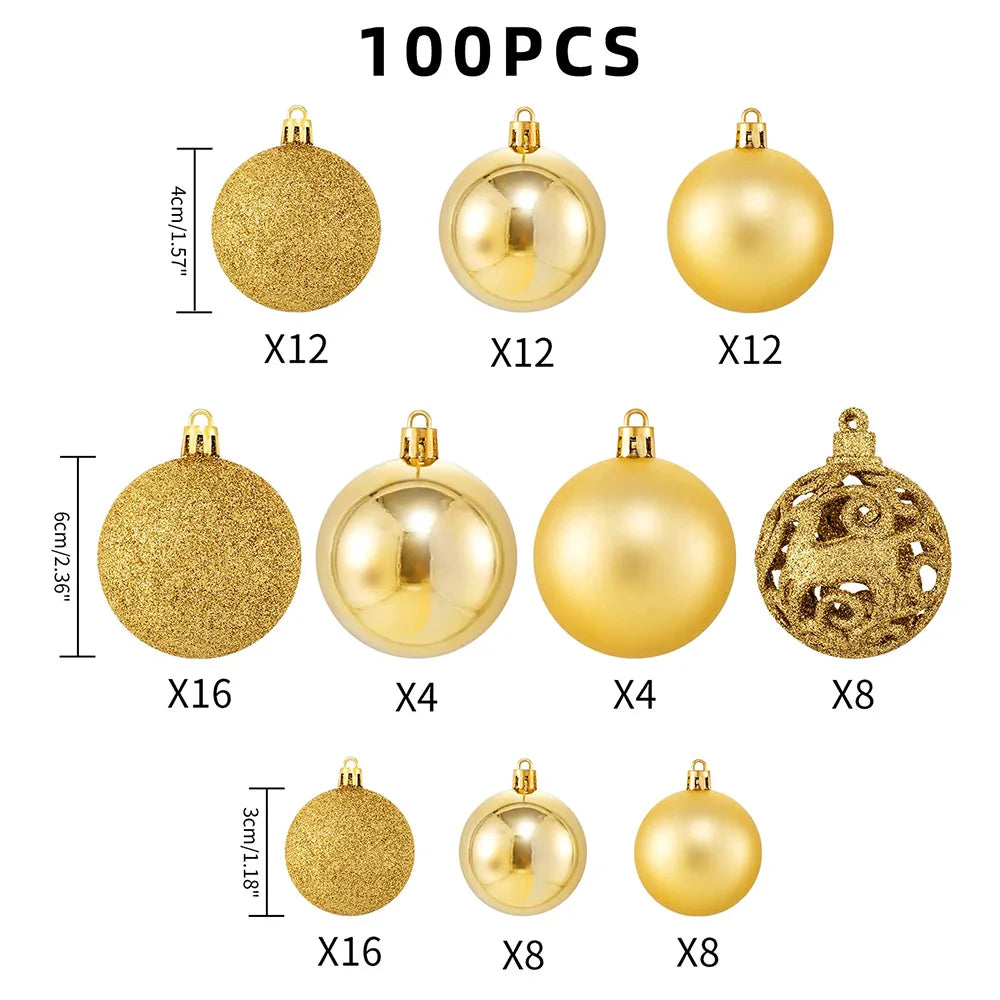 Choice Christbaumkugeln Bruchsicher - 100 Stk Durchmesser 6 cm