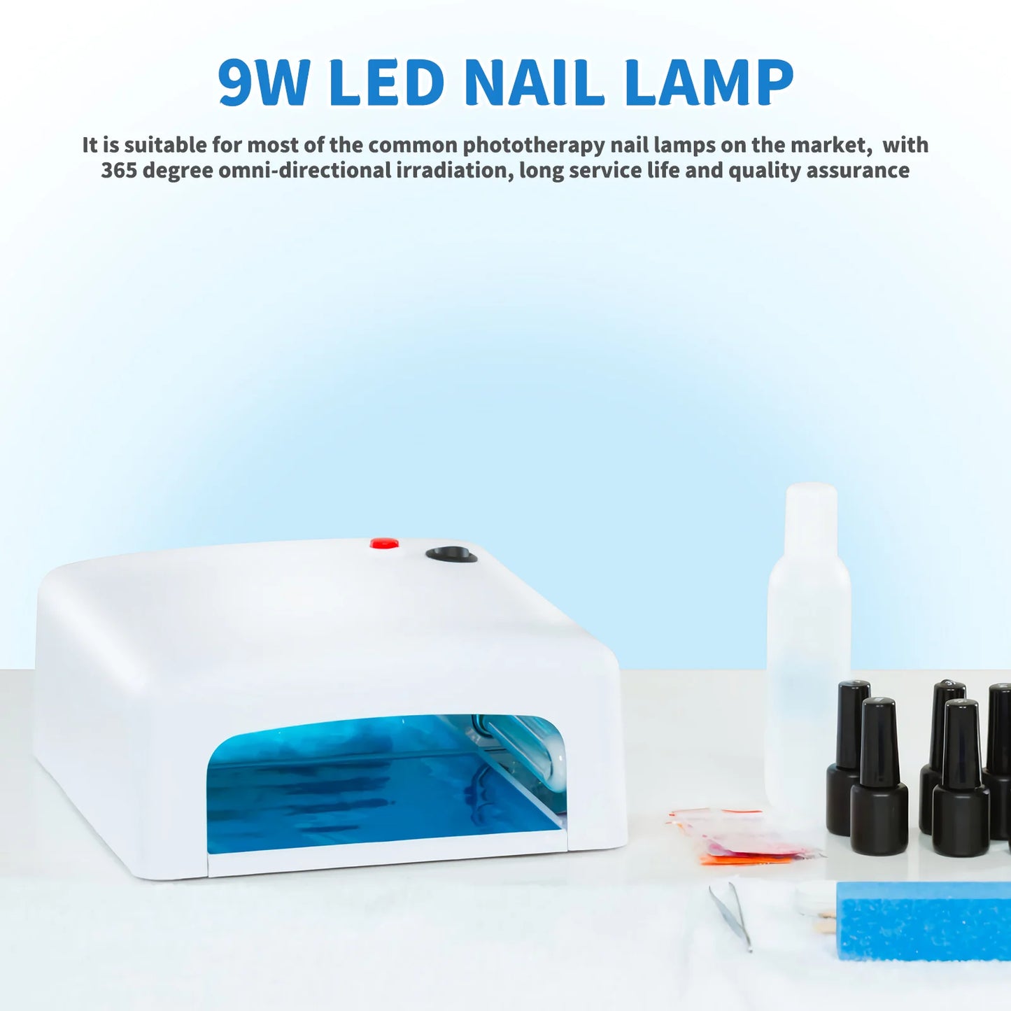 NailPro U Lampe UV 9W 365nm - 4er Pack Uförmig Für Maniküre