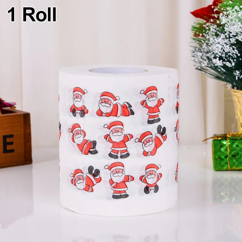 1 Pcs Christmas Santa Claus Bathroom Toilet Roll Merry Christmas Home Decoration 2024 Christmas Decoration New Year Ornaments