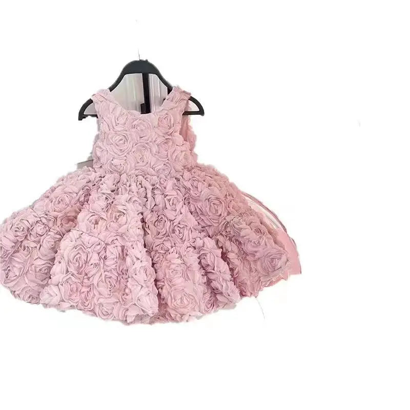 Baby Dress 2023 New Summer Girls Dress For Children' Floral Baby Princess Tutu Dress Birthday Party Children's Wear Girls Dress