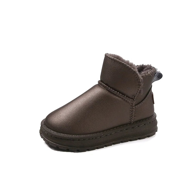 Kinder-Schneestiefel für Jungen und Mädchen, modisch, 2025, Herbst und Winter, warm, dick, Plüsch, Stiefeletten, rutschfest, Kinderstiefel, klassisches Gummi