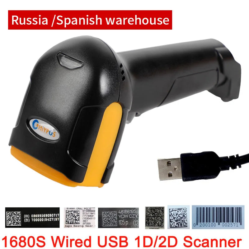 1D/2D Supermarkt Handheld Barcode Bar Code Scanner Leser QR PDF417 Bluetooth 2.4G Drahtlos & Verkabelt USB Plattform - 12.02€