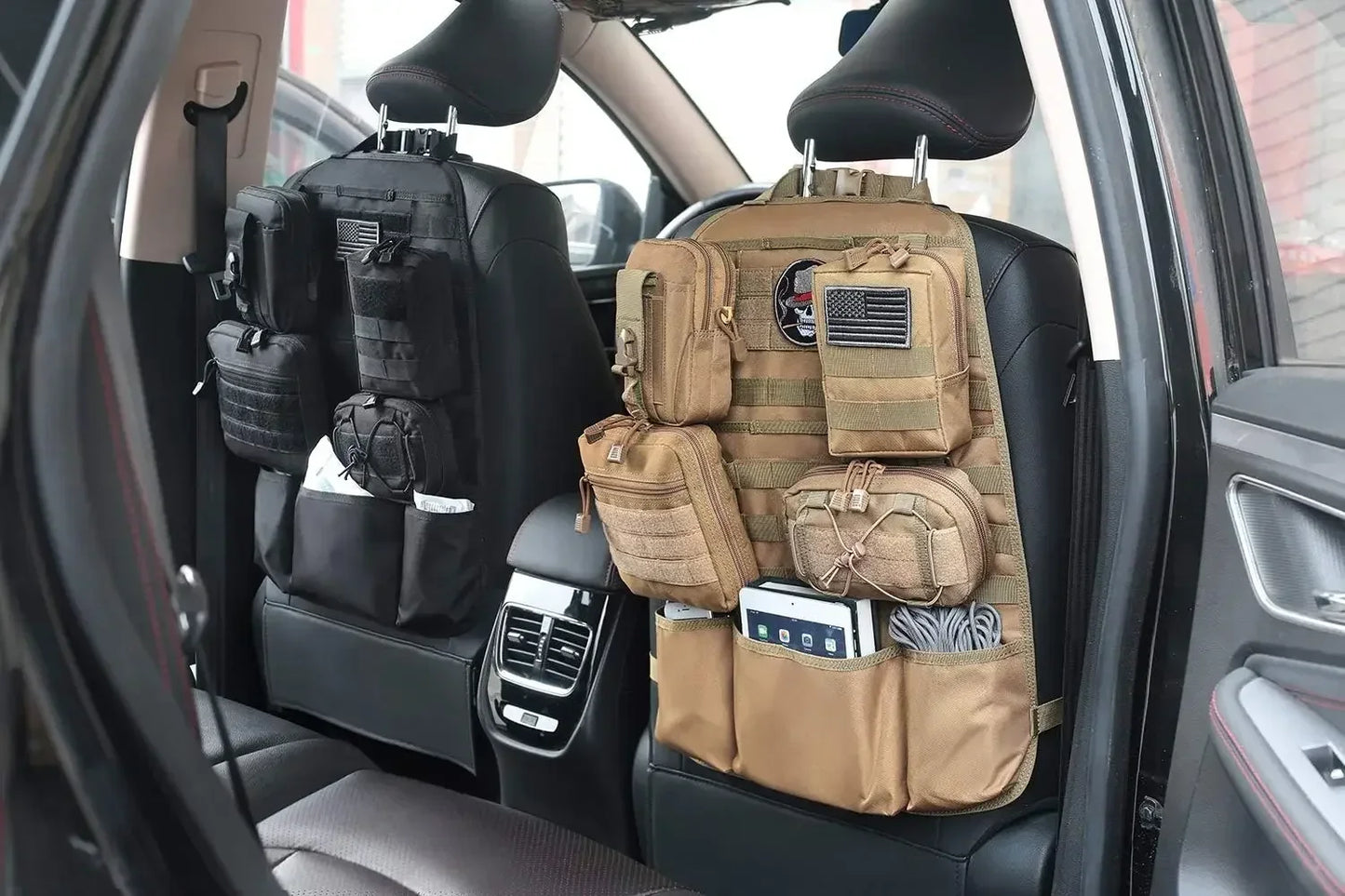 Car Back Seat Tactical Storage Bag Multifunctional Car Seat Storage Bag Military Outdoor Self-driving Hunting Seat Cover Bag