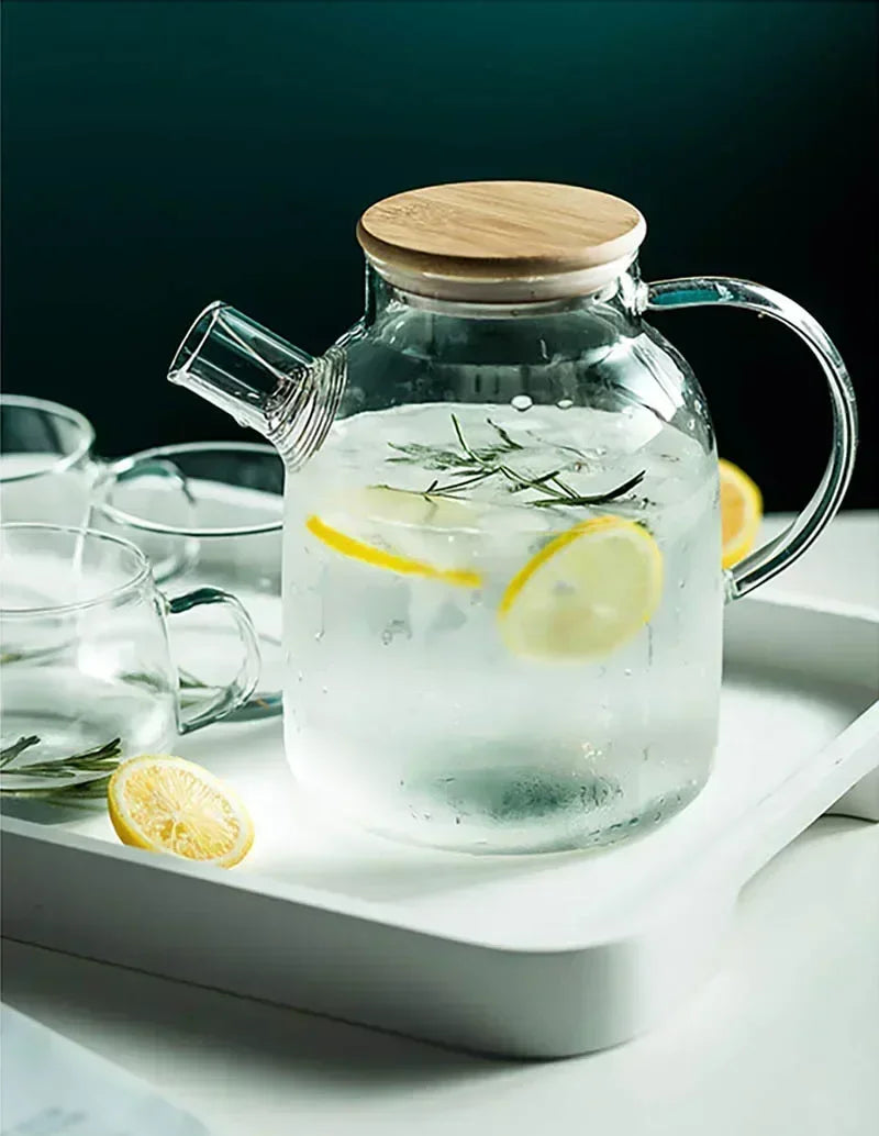 Borosilikat Teekanne Transparent Hitzebeständig - 1,8L Glas