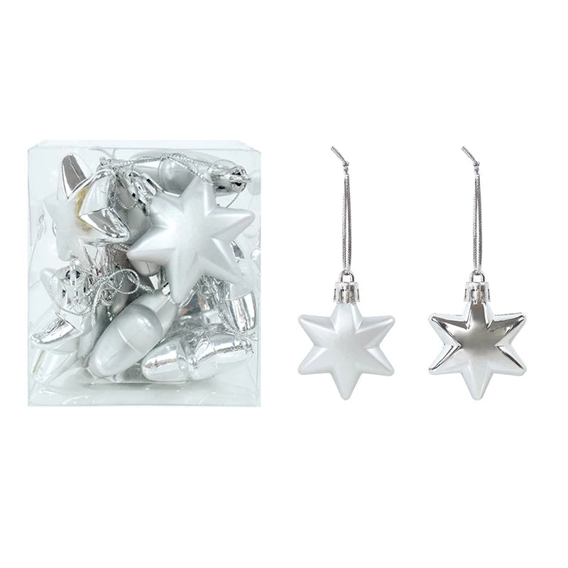 Choice Weihnachtskugeln Stern Gold - Kapazität 12 Stück Größe Ca.4 cm