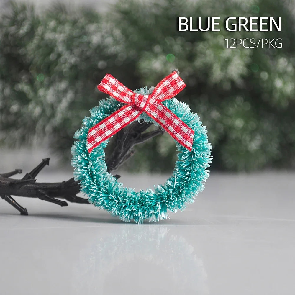 CN Guangdong Mini Türkränze Handgefertigt - 12er Set, Klein Grün