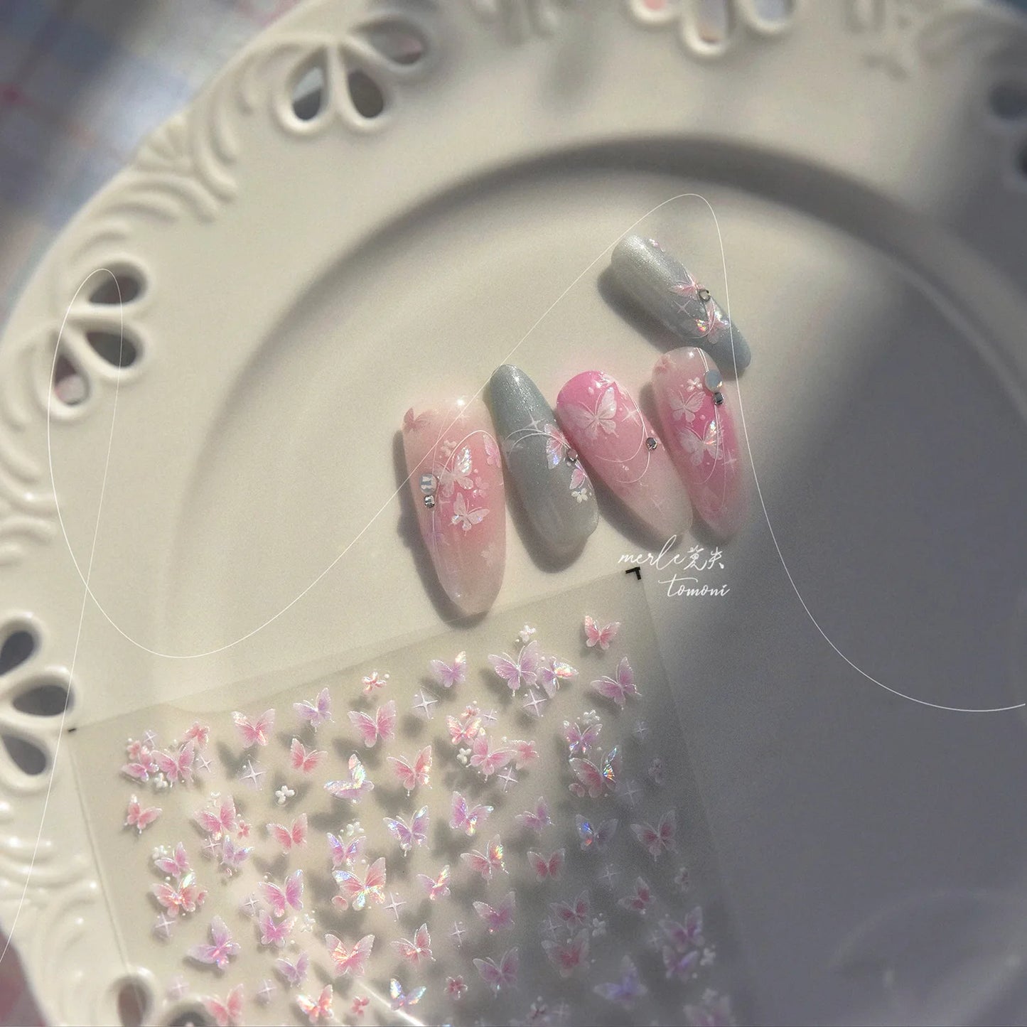 Hign MS803 5D Glänzende Nail Art - 1 Blatt PET 8.3x10mm