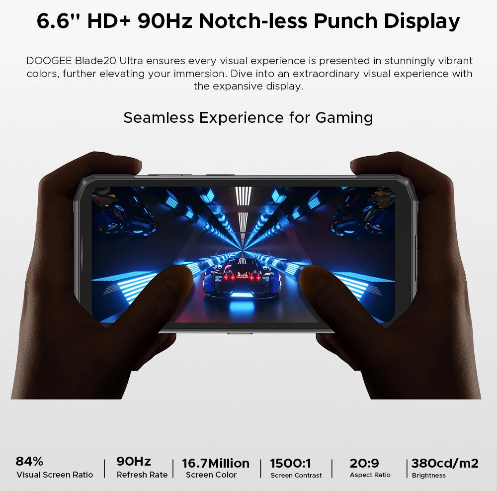 DOOGEE Blade20 Ultra Robustes Smartphone - 10300 mAh, 512 GB, 6,6 Zoll