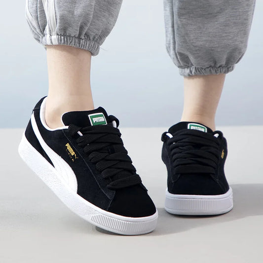 Teniși Puma Black Suede XL - Parte superioară din piele, talpă exterioară din cauciuc, unisex, mărime variabilă
