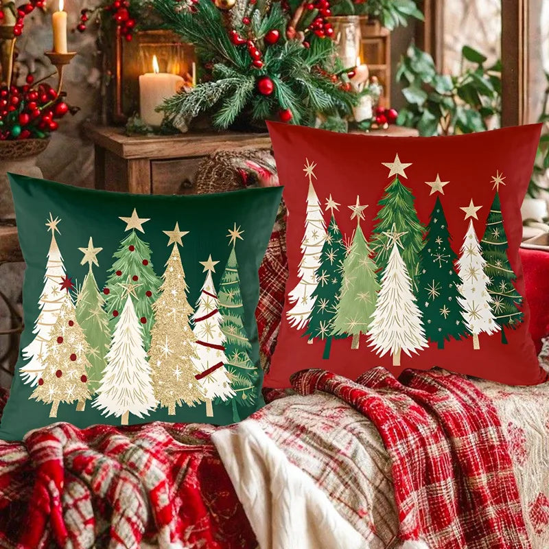 Christmas Pillow Cover Merry Christmas Party Decoration 2025 Xmas Christmas Tree Pillow Cover Navidad Natal New Year Gift 2026