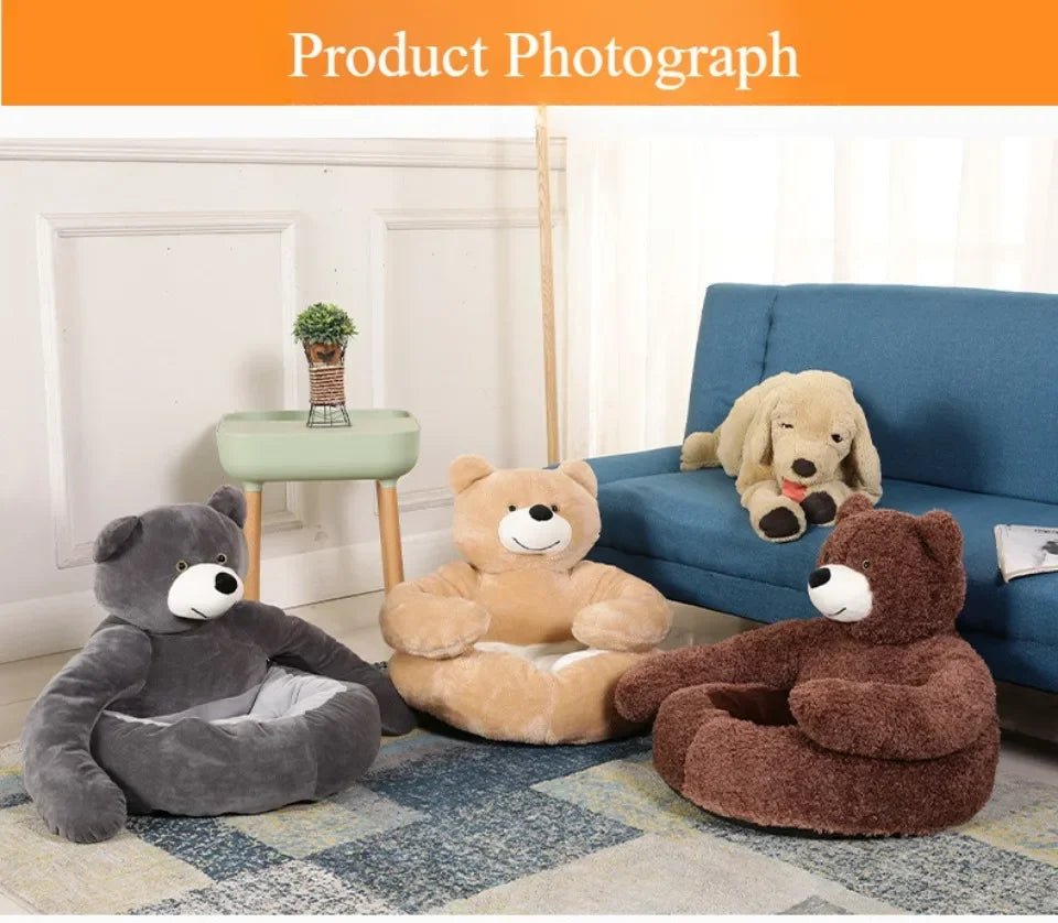 Dog Bed Semi-Enclosed Bear Pet Bed Ultra Soft Dog Nest  Removable Puppy Bed Wear Resistant Scratch Resistant Bed Mat Pet Product