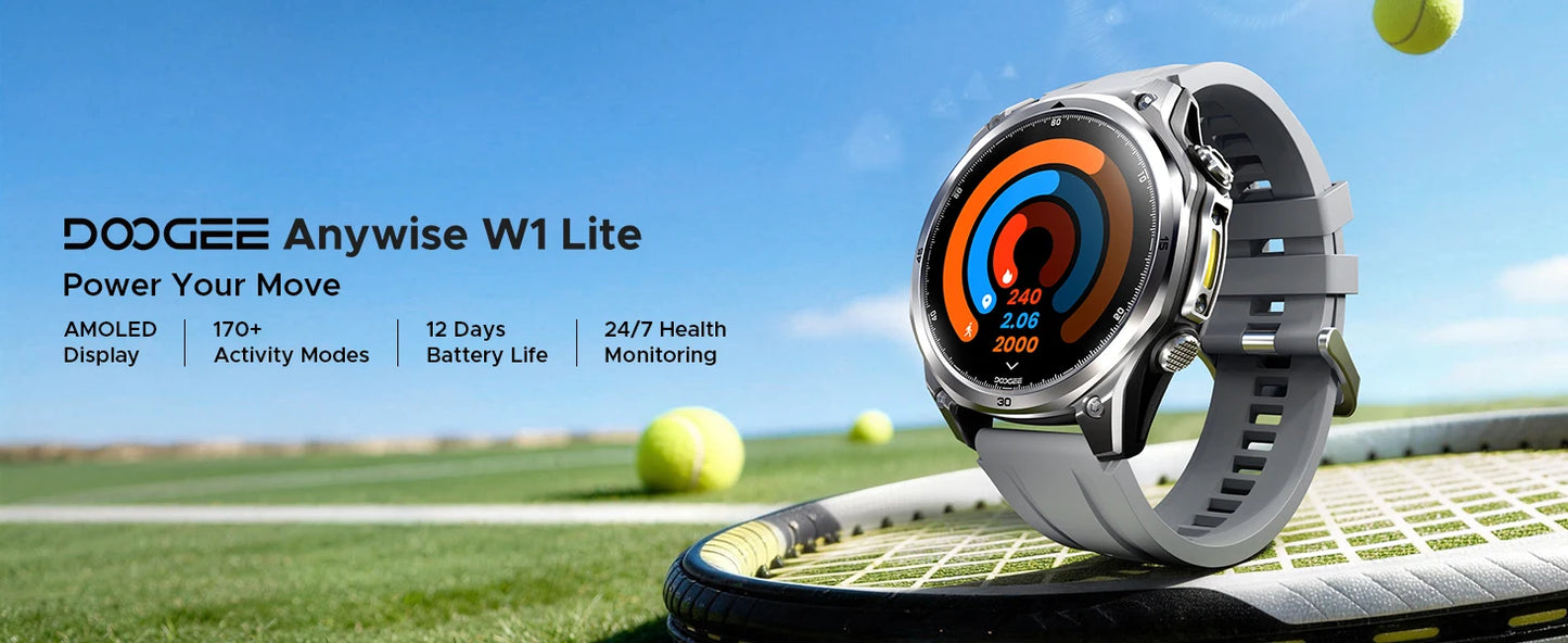 DOOGEE ANYWISE W1 LITE - Akku 8-12 Tage, 5ATM, 1,43Zoll