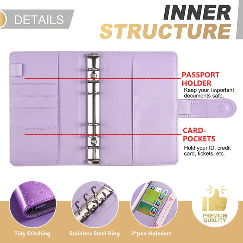 A6 Colorful Laser Macaron Creative PU Notebook