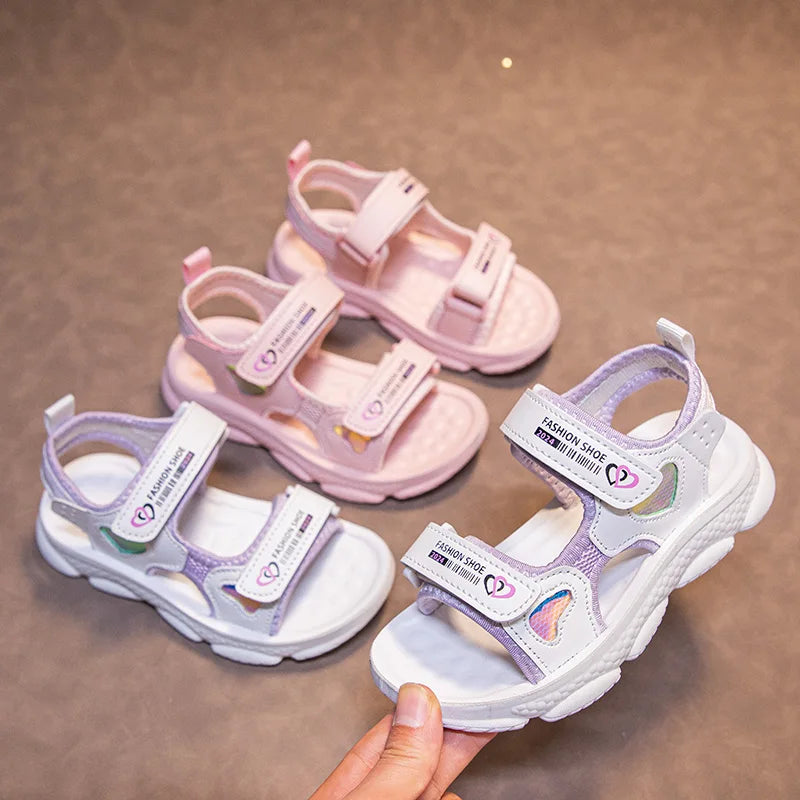 Mädchen Sandalen 2025 Neuer Sommer - Prinzessin Weiße Party Kinder Sandalen - Platform Baby Casual Strand Schuhe Rutschfest
