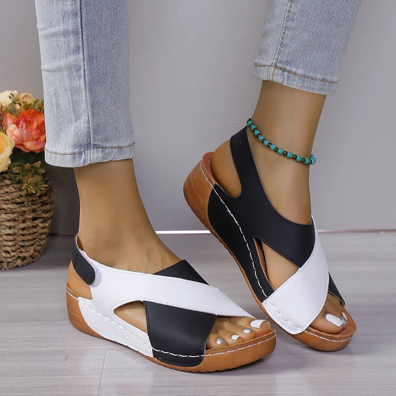 Women Platform Sandals Summer 2024 New Mix Color Sandals Luxury Designer Shoes for Women Casual Beach Sandals Sandalias De Mujer