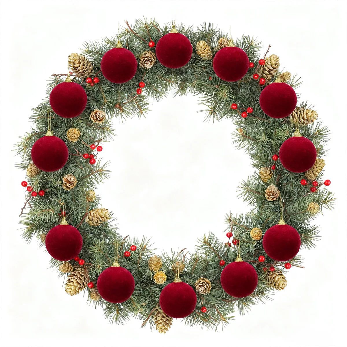 Choice Velvet Weihnachtskugeln Unzerbrechlich - Kunststoff, 6 cm, 30 St.