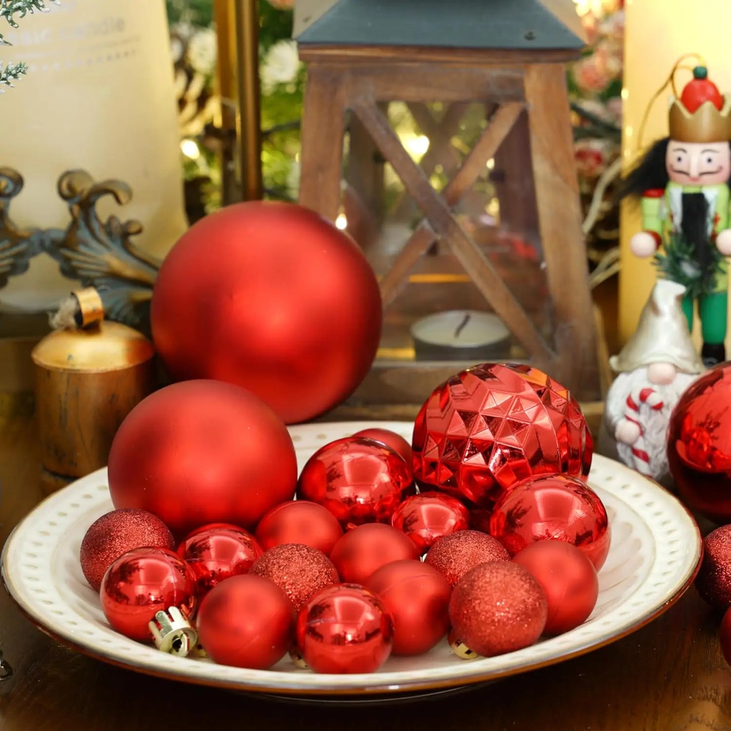 Choice Weihnachtskugeln Shatterproof - Kapazität 24 Stk, Ø4 cm