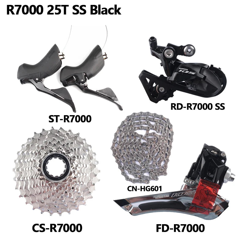 Shimano 105 Ultegra R7000 R8000 Groupset 2x11s Road Bike Bicycle Set CS 12-25T/11-28T/11-30T/11-32T/11-34T Upgrade From 5800