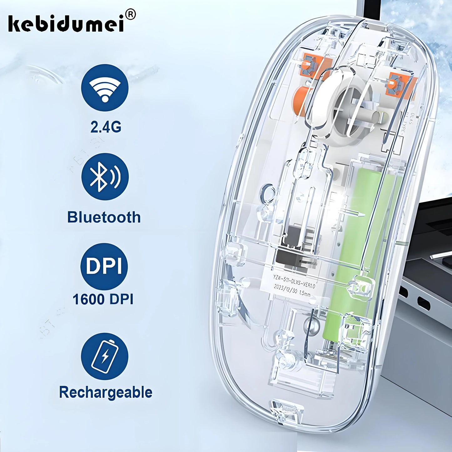 CT T1 Leise Bluetooth-Maus - 1600 DPI, 500mAh, 2.4G