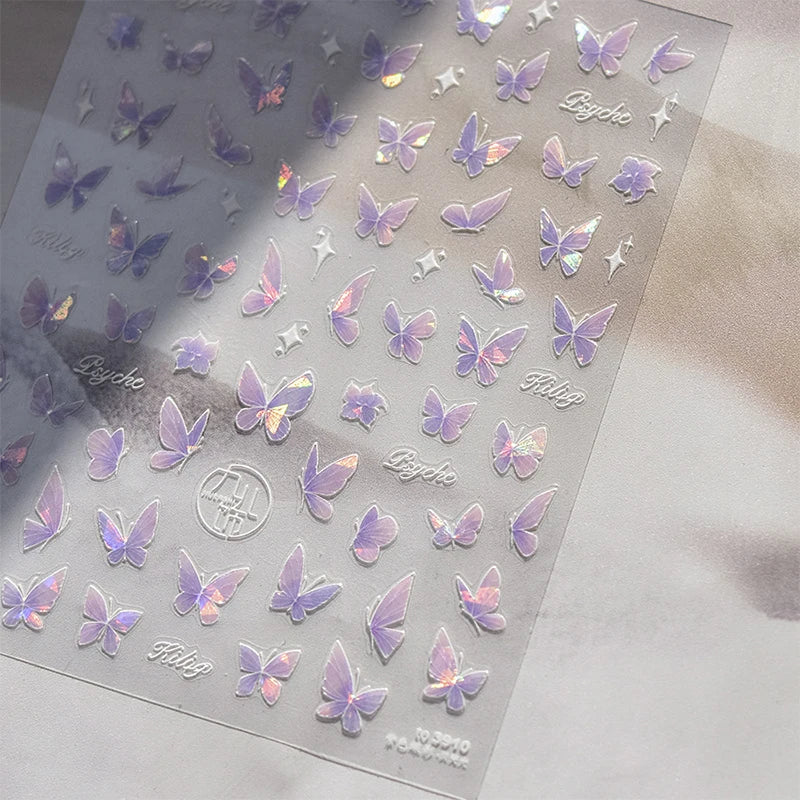 Designs 5D Relief Schmetterling Nagelsticker - 1 St 3D