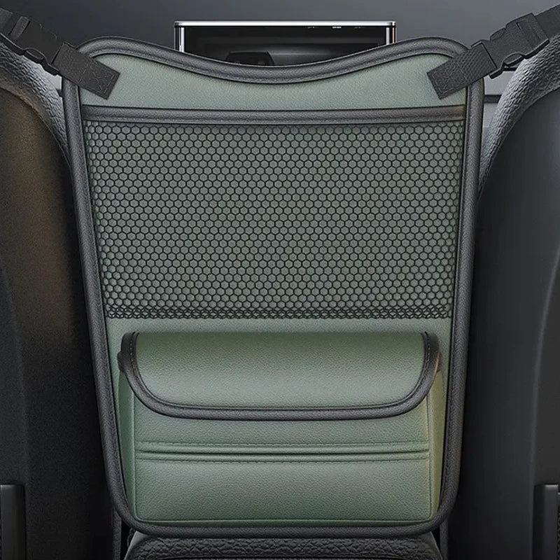 Large Capacity Car Seat Middle Hanger Storage Bag Auto Handbag Holder Between Seats Tissue Water Cup Pockets Stowing Tidying